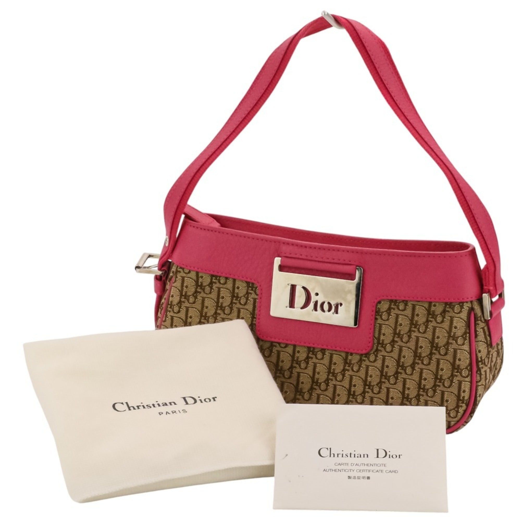 Christian Dior Trotter Street Chic Handbag, Beige Pink, Women's — Like New