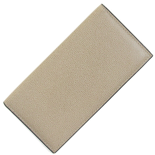 Valextra Bi-Fold Long Wallet Vertical 12 Cards SGNL0021028 Oyster Gray Leather Men's Women's