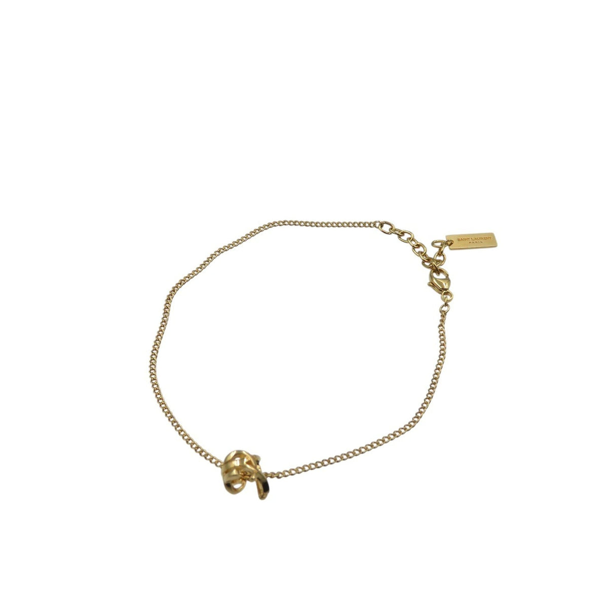 Unused Saint Laurent Opium Monogram Twist Metal Gold Bracelet 1496 SAINT LAURENT — New - Store Return