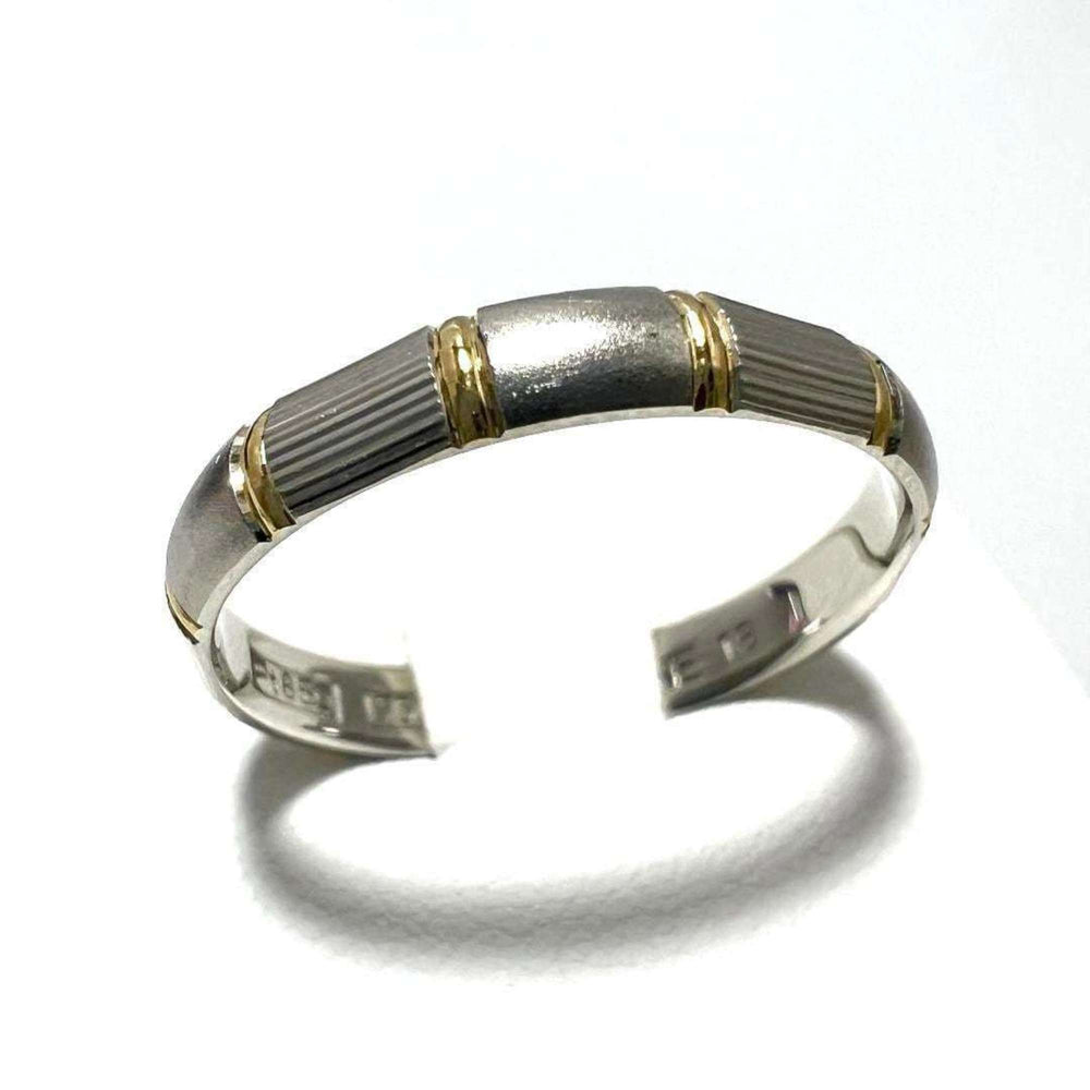 CELINE Men's Ring Platinum Yellow Gold K18 Combi Trim Off — Like New