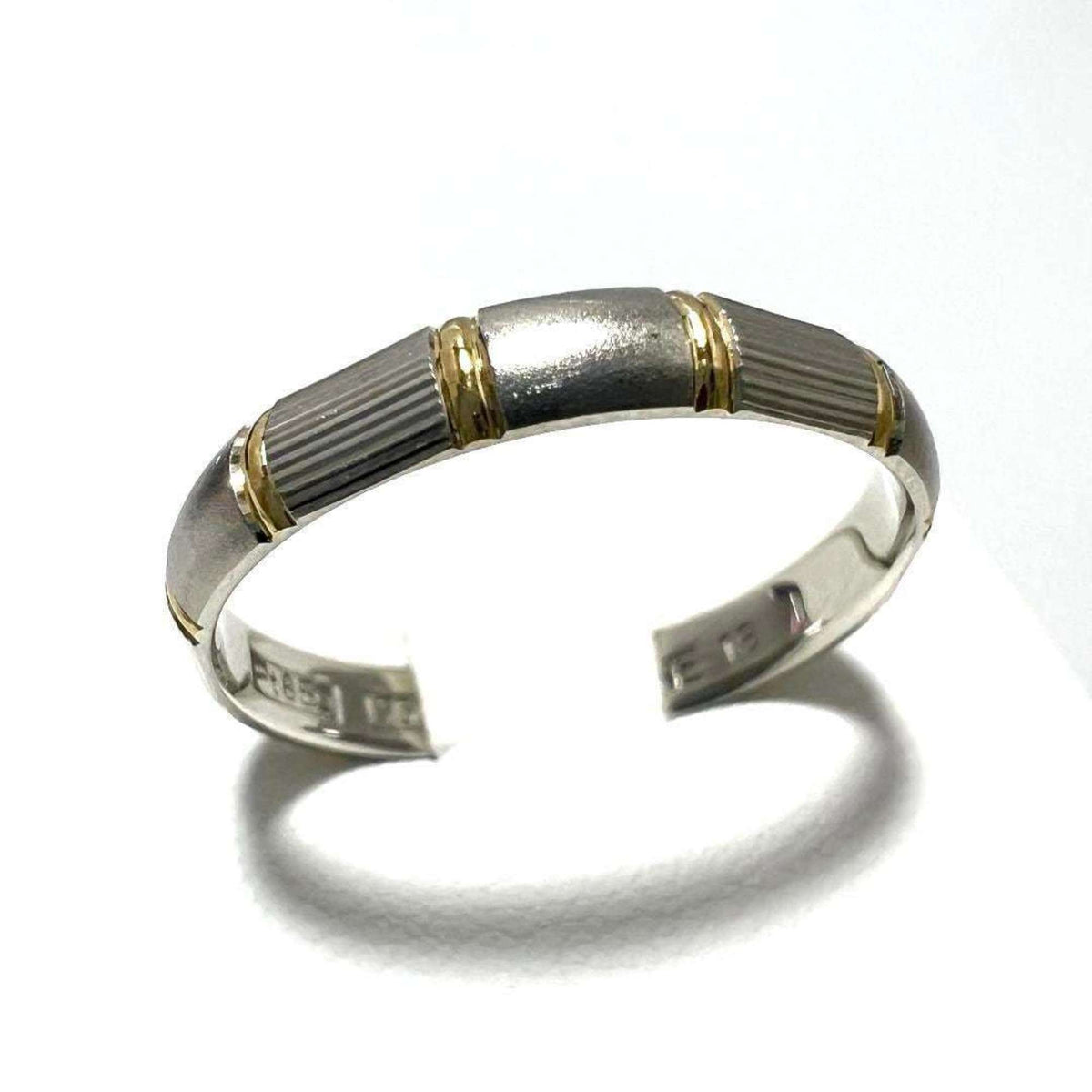 CELINE Men's Ring Platinum Yellow Gold K18 Combi Trim Off — Like New