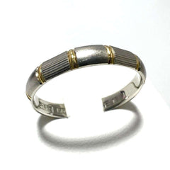 CELINE Men's Ring Platinum Yellow Gold K18 Combi Trim Off — Like New