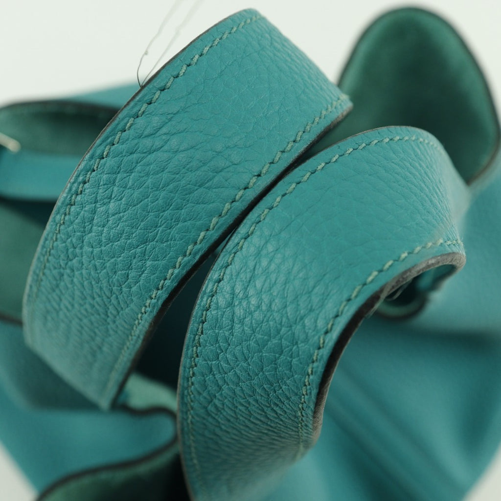 Hermes HERMES Picotin Lock MM Handbag Taurillon Clemence 2016 Green x Belt Clasp LockMM Women's