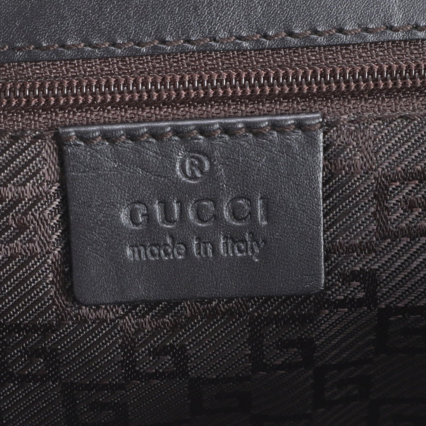 Gucci Bamboo 001-4047 Leather Shoulder Bag, Gray, Women's