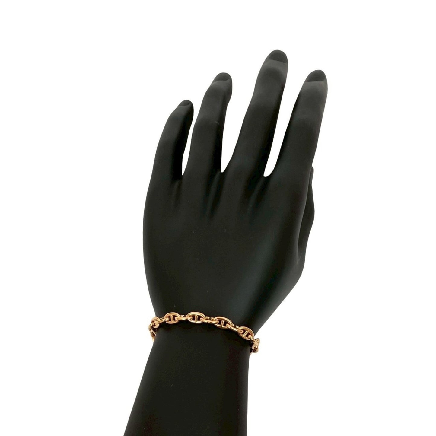 HERMES Chaine d'Ancre PPM 24-link 18K pink gold chain bracelet/bangle accessory 04395