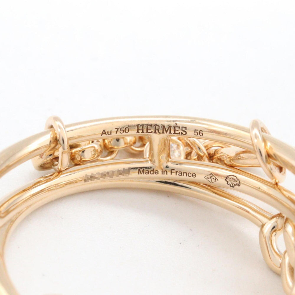 Hermes Mix and H Ring, 18K Pink Gold (PG), Women's, Tone, H124611B 00050 — Like New