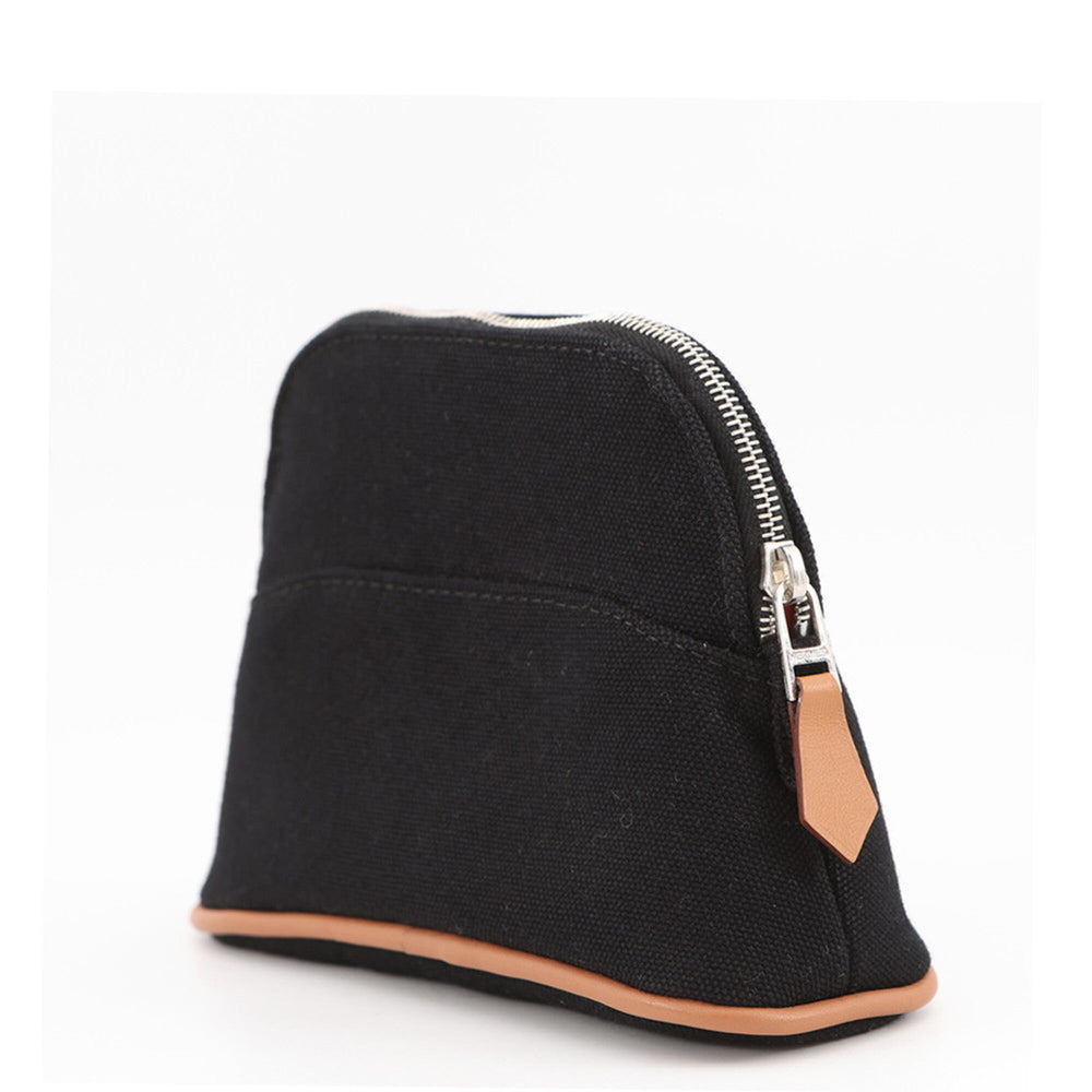 Hermes handbag pouch Bolide mini black cotton HERMES — Like New