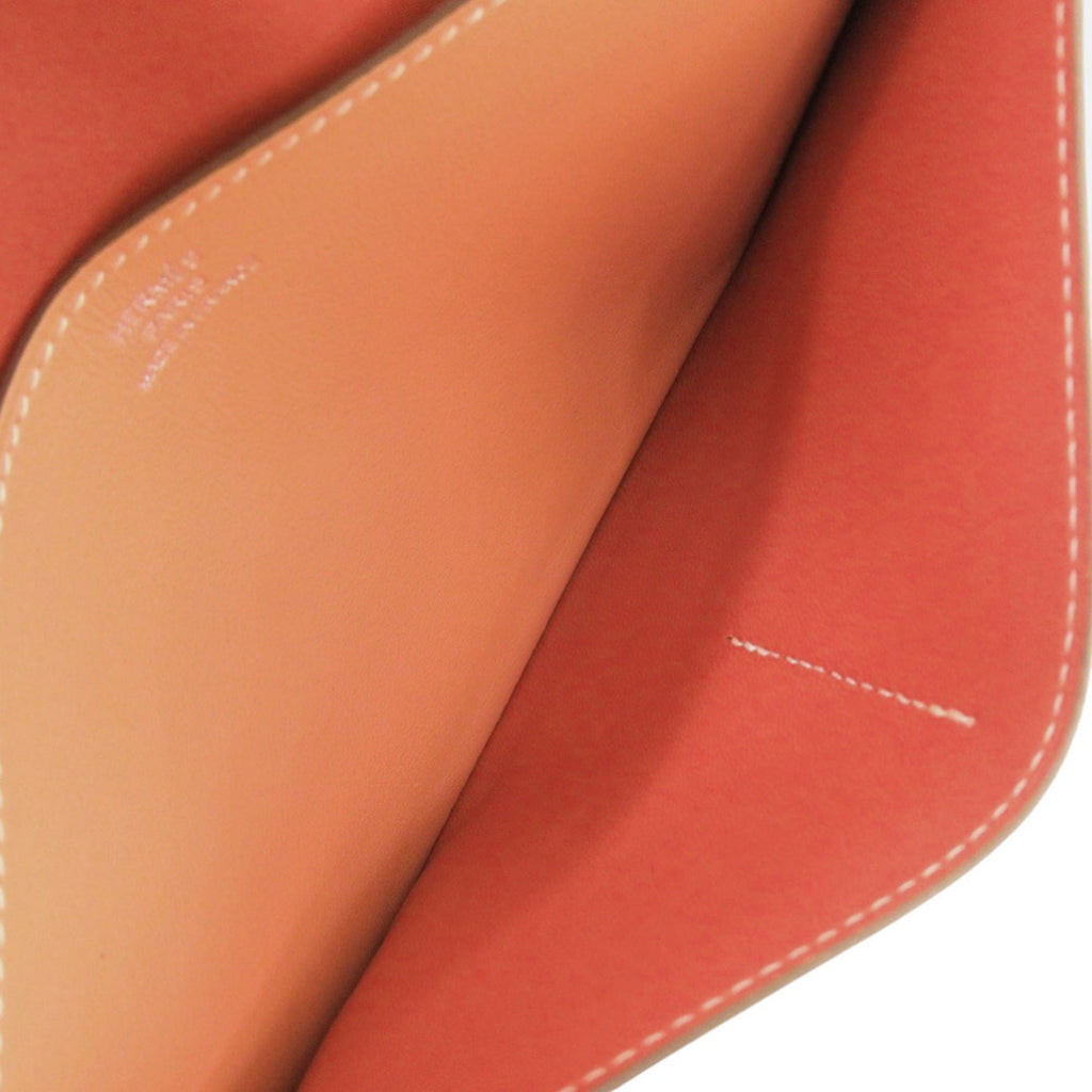 Hermes Excellent condition Hermès Dogon Long Swift Wallet in Sanguine Crevette with silver hardware, Q stamp (2013 model) 1259