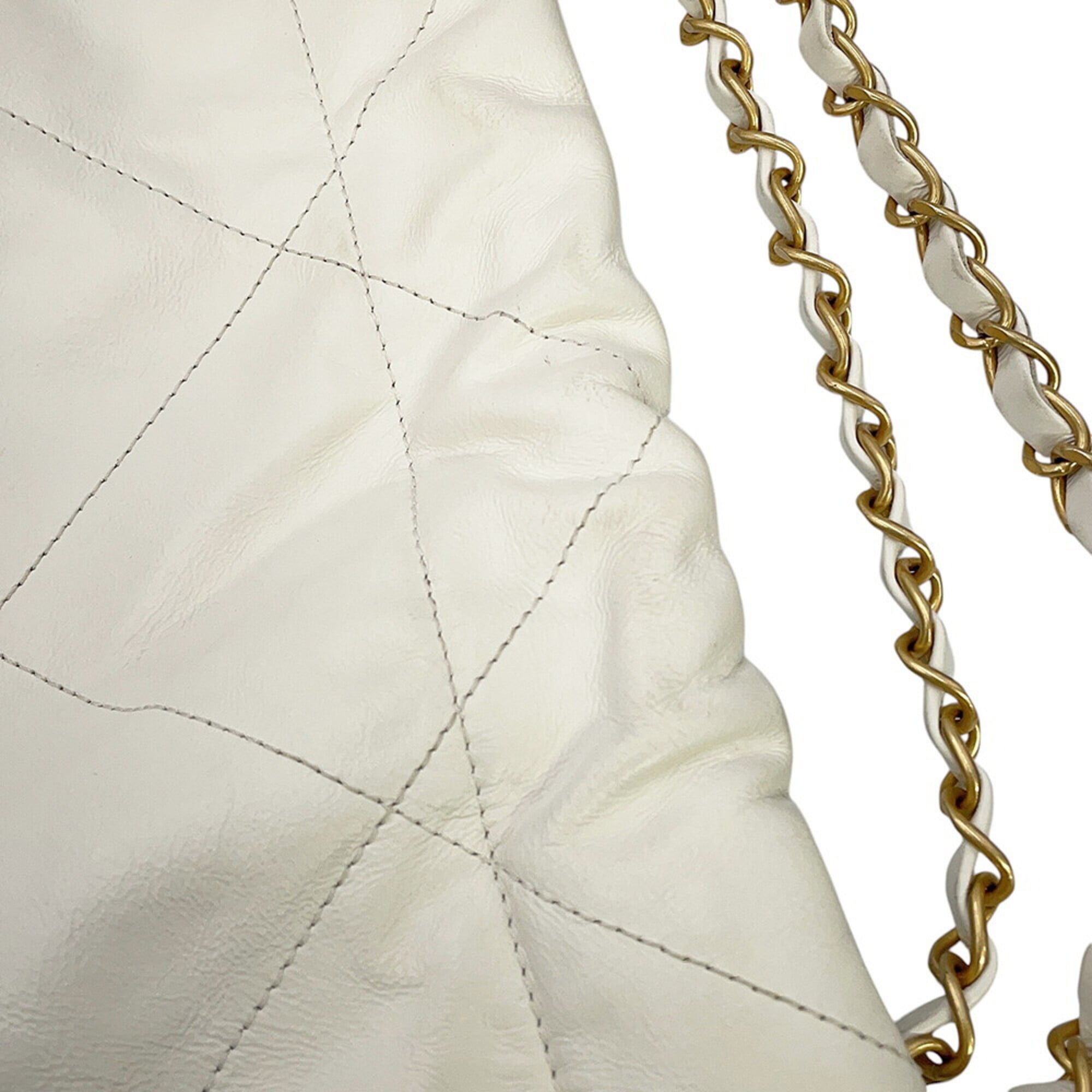 Chanel handbag CHANEL22 Matelassé Small Shiny Calf Leather AS3260 CHANEL White for women — Like New