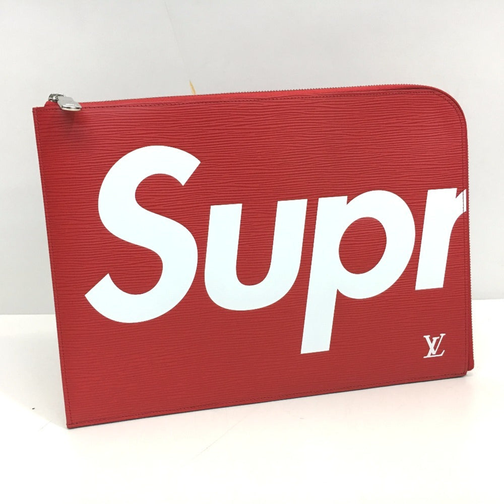 LOUIS VUITTON M67722 Louis Vuitton x Supreme Epi Pochette Jour GM PO.JOUR SP EPI POCHETTE Clutch Bag in Leather, Red, for Men and Women — New - Store Return