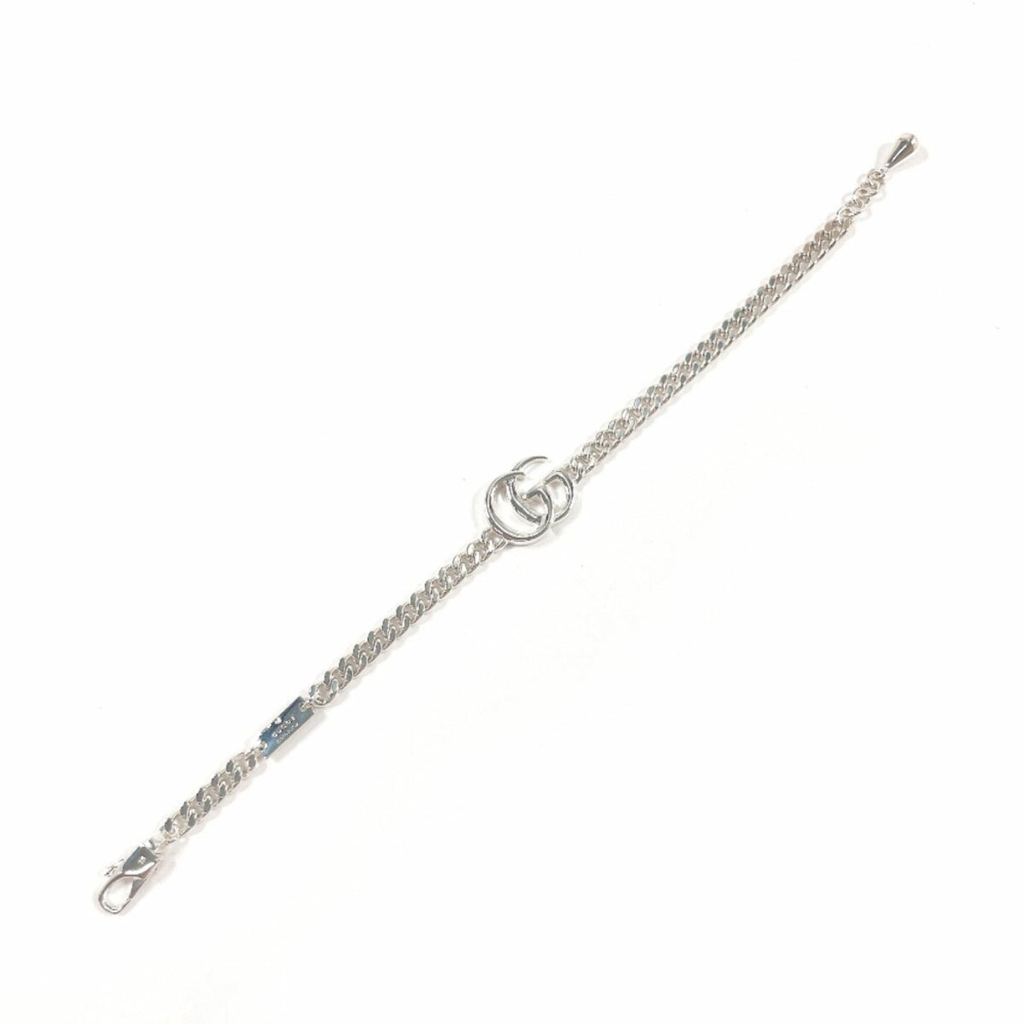 GUCCI Double G Chain Bracelet Silver 925 Unisex