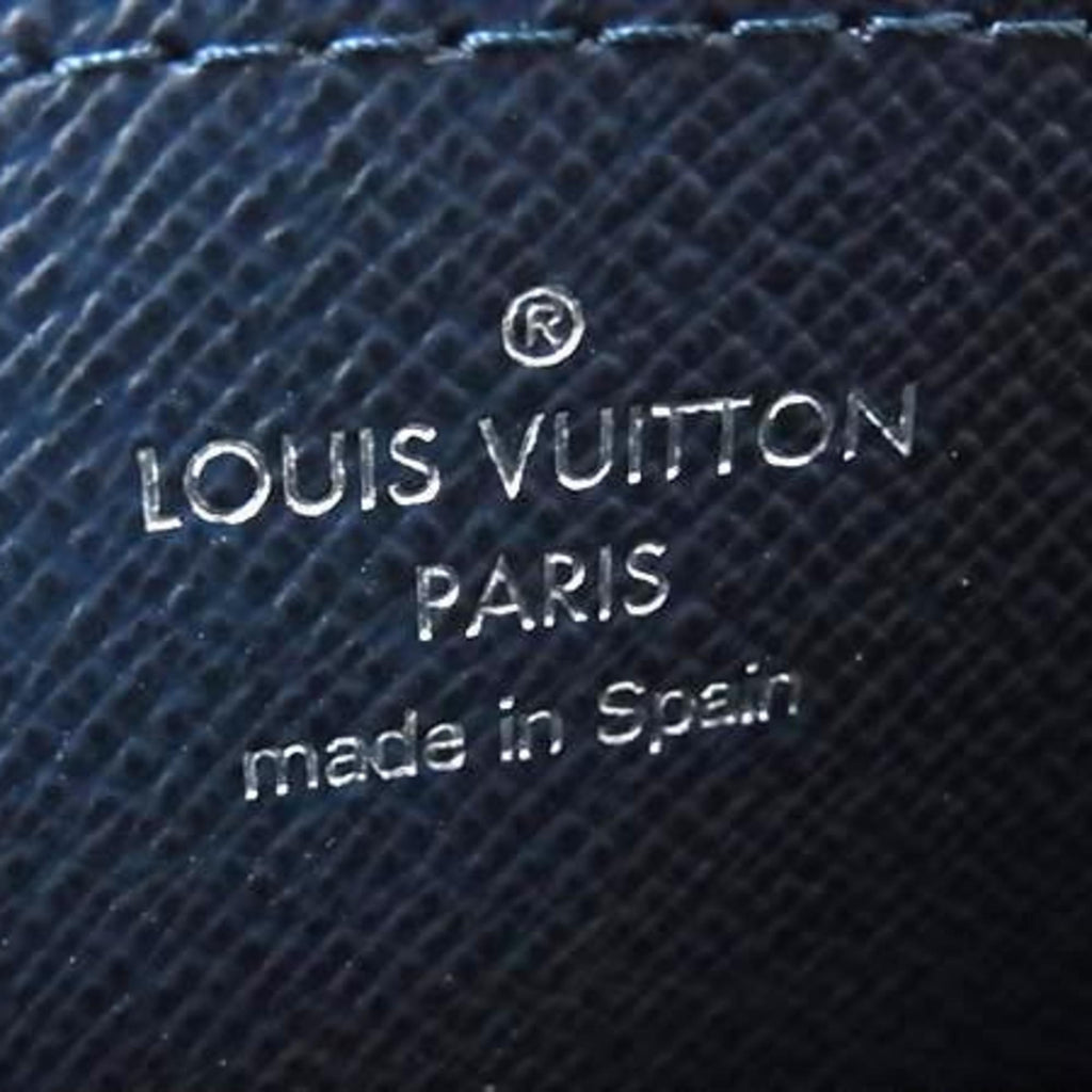 LOUIS VUITTON Zippy XL Wallet M44276 Blue Marine (Navy) Taiga Men's Round Long