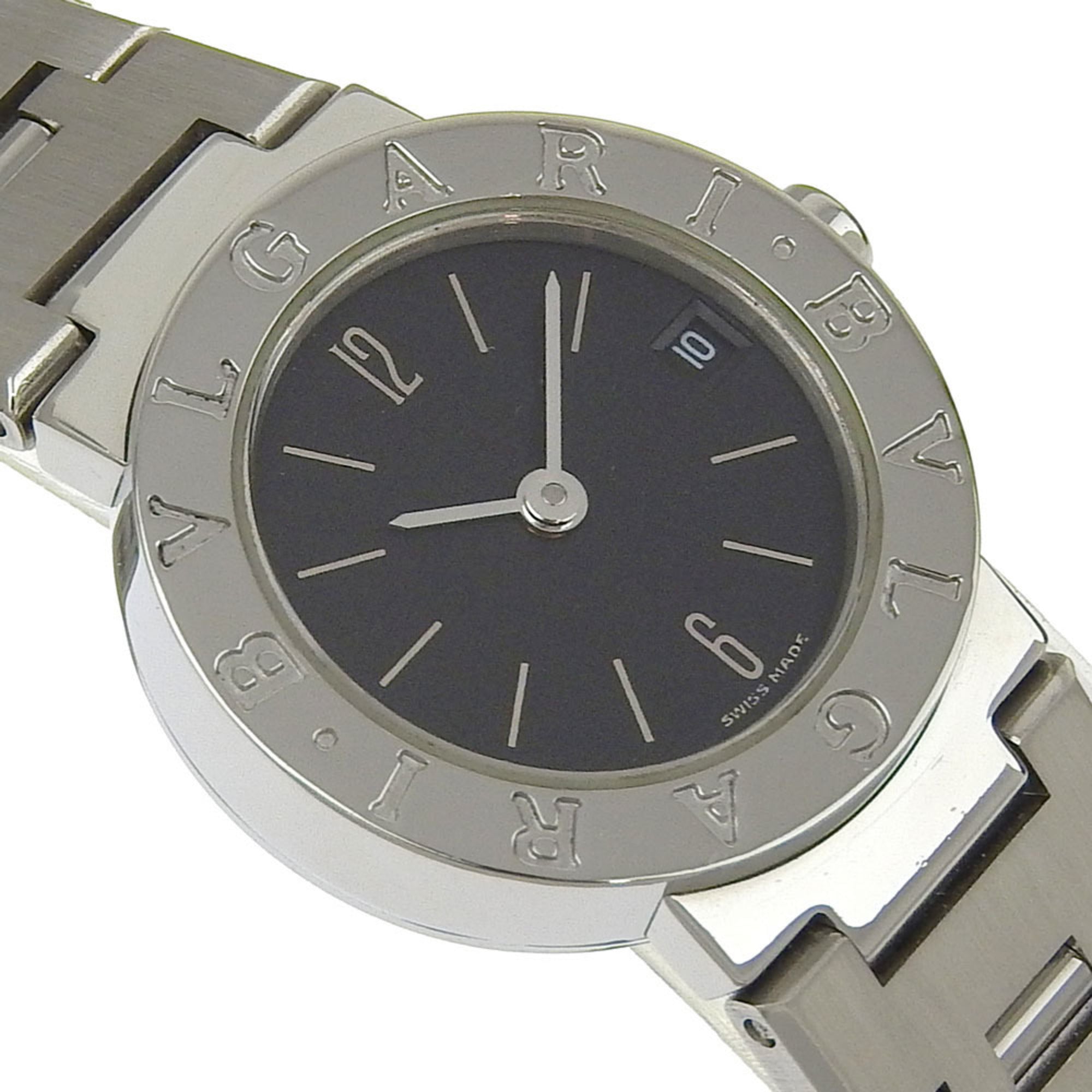 BVLGARI Bvlgari Watch BB23SS Stainless Steel Quartz Analog Display Black Dial Women's I220724028 — Good