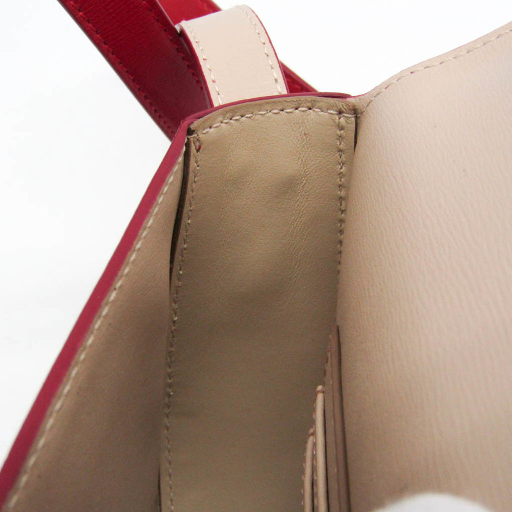 Salvatore Ferragamo Gancini AU-22 D522 Women's Leather Shoulder Bag Red Color — Like New