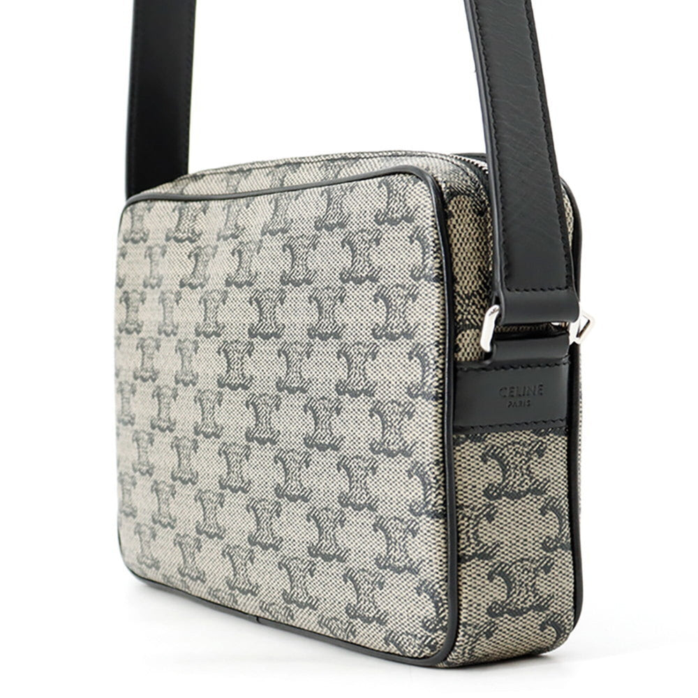 Celine Triomphe Horizontal Medium Shoulder Bag, Handbag 194502, Black — Like New