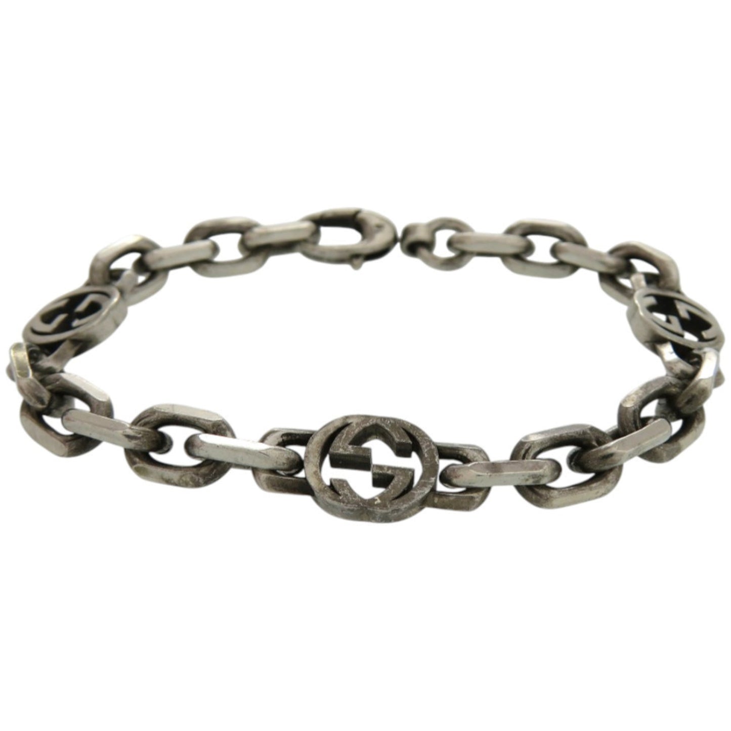 Gucci Interlocking Chain Bracelet in 925 Sterling Silver (1081)