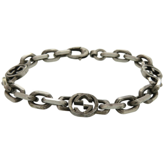Gucci Interlocking Chain Bracelet in 925 Sterling Silver (1081)