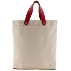 Hermes Petit Ash handbag/tote bag, Toile H x silk, beige, A5 size, drawstring closure, women's — Like New