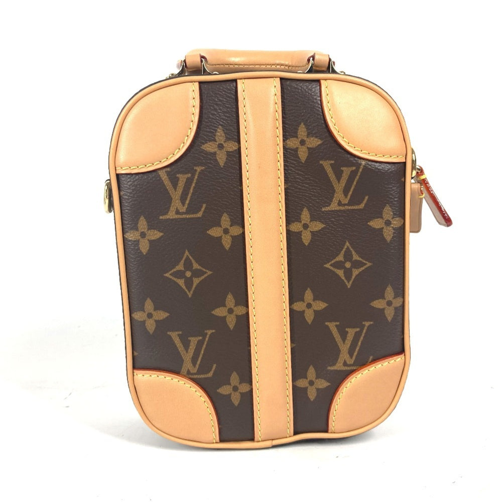 LOUIS VUITTON M68623 Monogram Valisette Vertical Pochette Handbag Shoulder Bag Canvas Men's Women's Brown G-241125-44 — Like New
