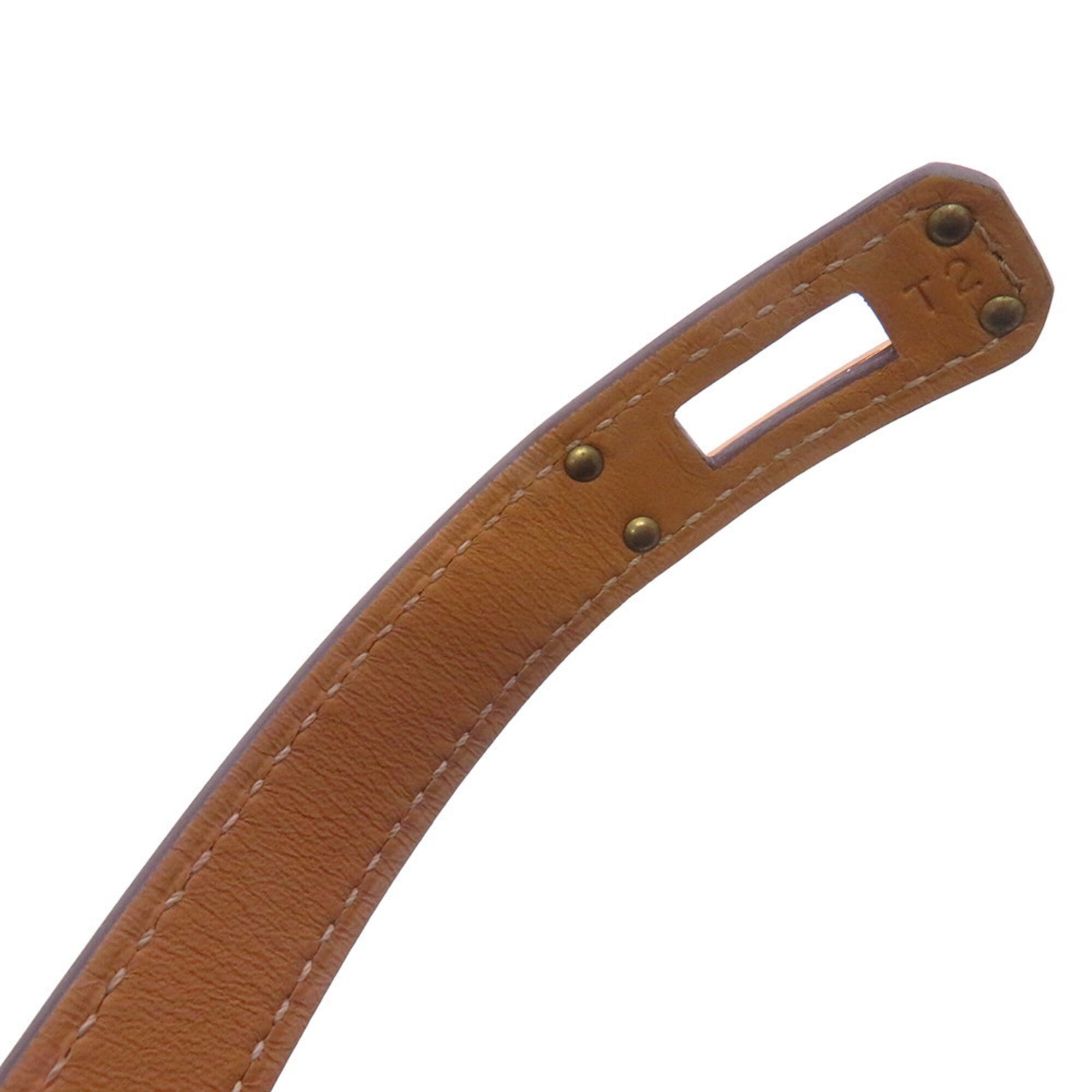 Hermes Kelly Double Tour Bracelet, Rose Sakura Pink Swift Leather, U Stamp, Size T2 — Like New