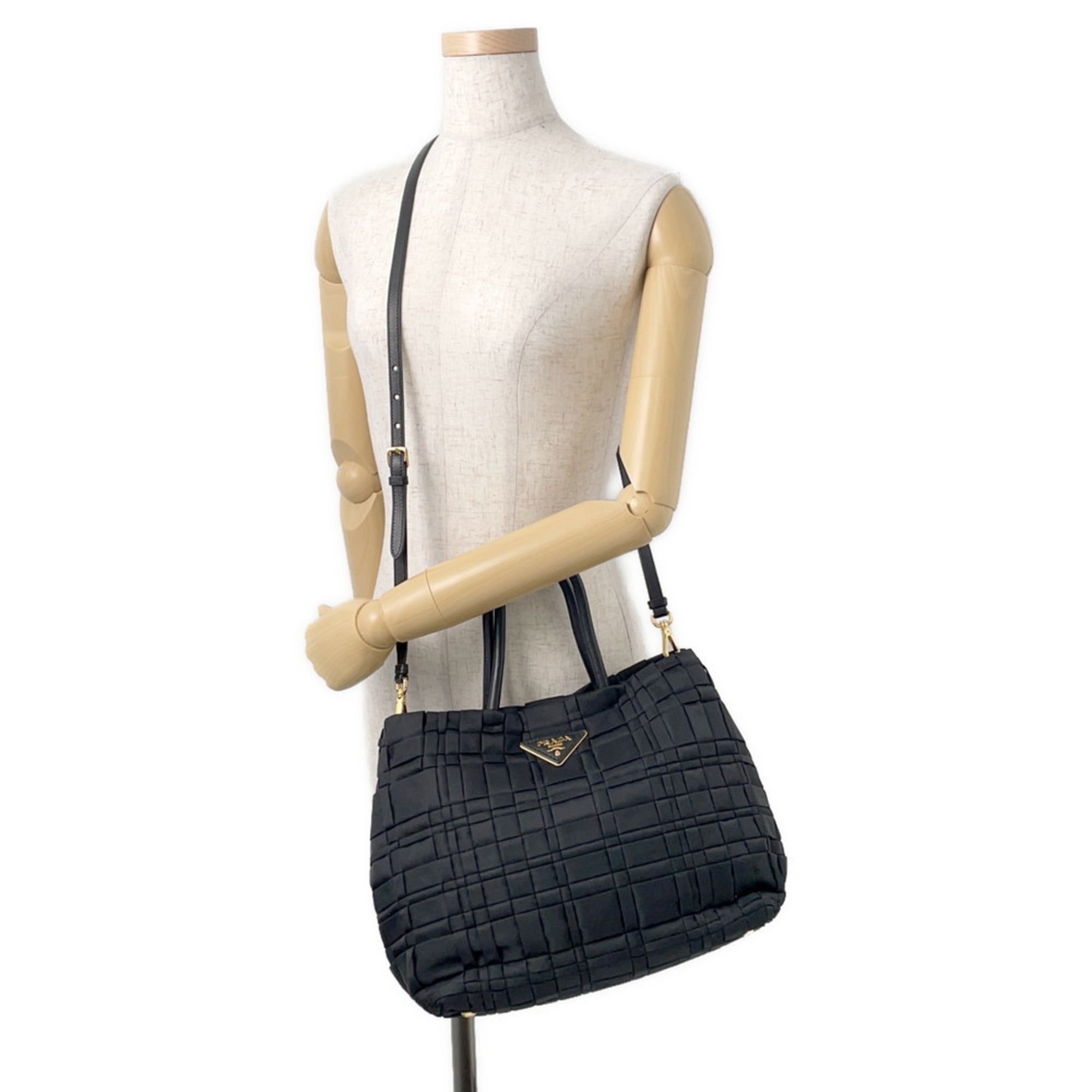 Prada Tessuto Nylon Handbag BN1653 PRADA 2-way Black