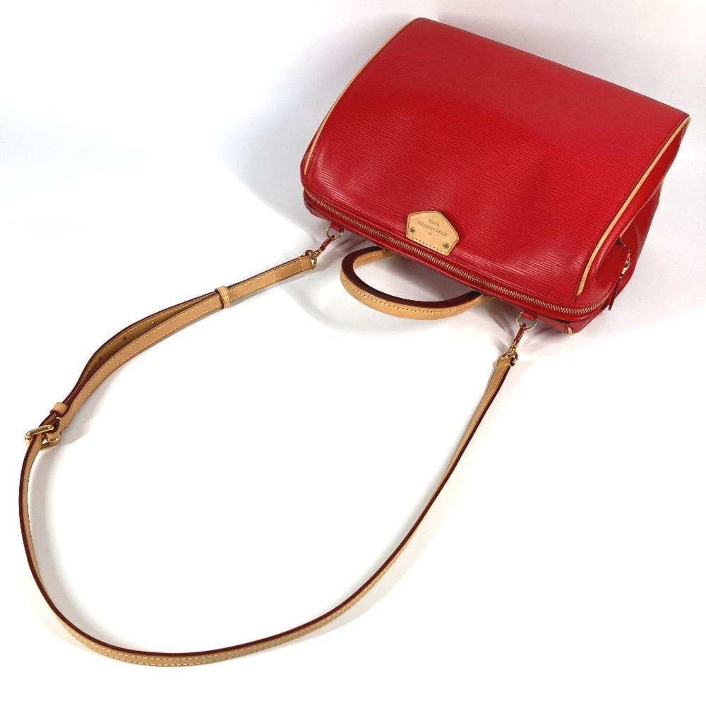 LOUIS VUITTON M93246 Epi Dock PM 2-Way Bag, Shoulder Mini Boston Handbag, Leather, Women's, Red — Like New