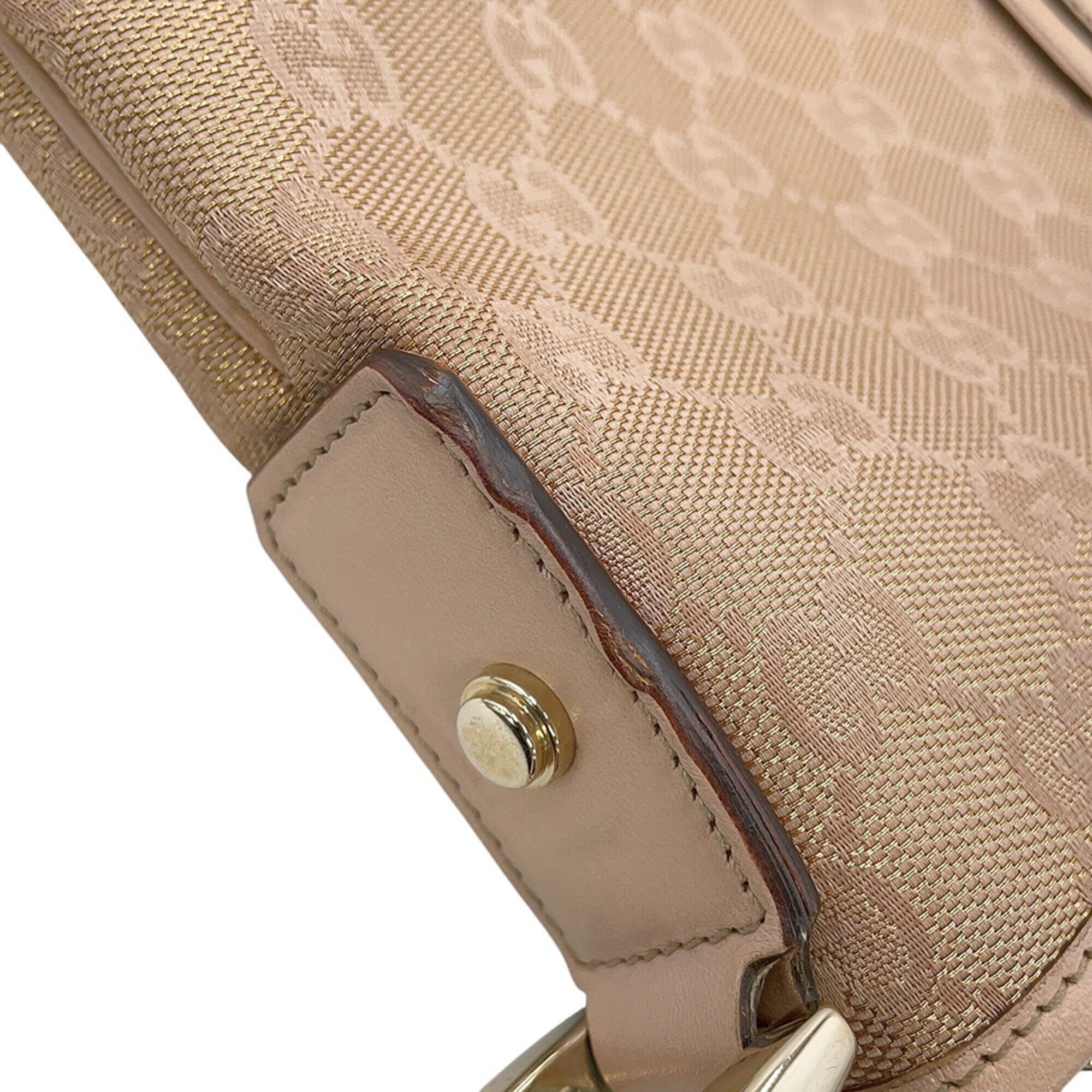 Gucci Shoulder Bag GG Canvas Abbey Leather 131326 GUCCI Handbag — Like New