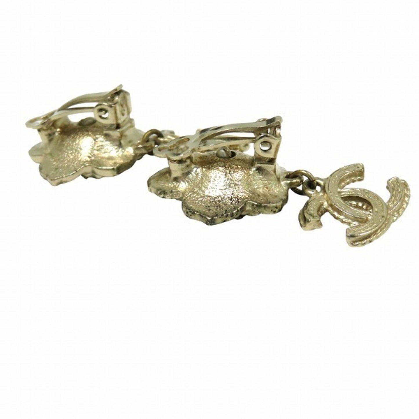 CHANEL A18 C Coco Mark Faux Pearl Earrings for Women