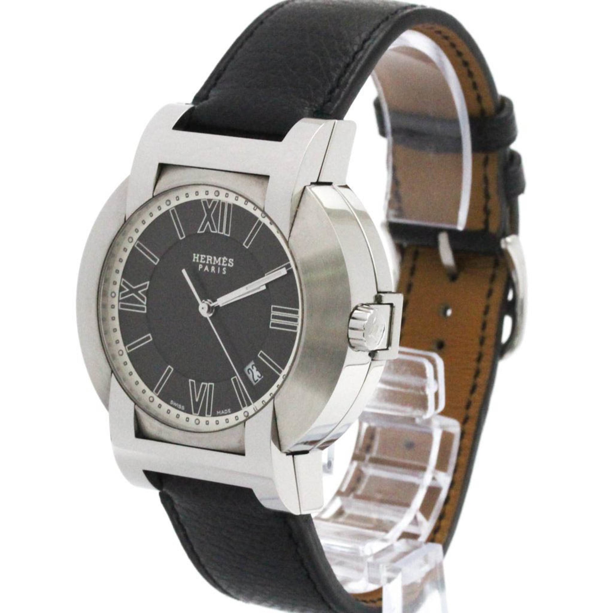 HERMES Nomade Compass Steel Auto Quartz Mens Watch NO2.910 Polished — Very Good