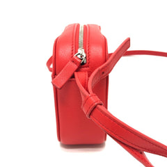 BALENCIAGA 552372 EVERYDAY Camera Bag XS Pochette Shoulder Leather Women's Red E-240911-1 — Like New