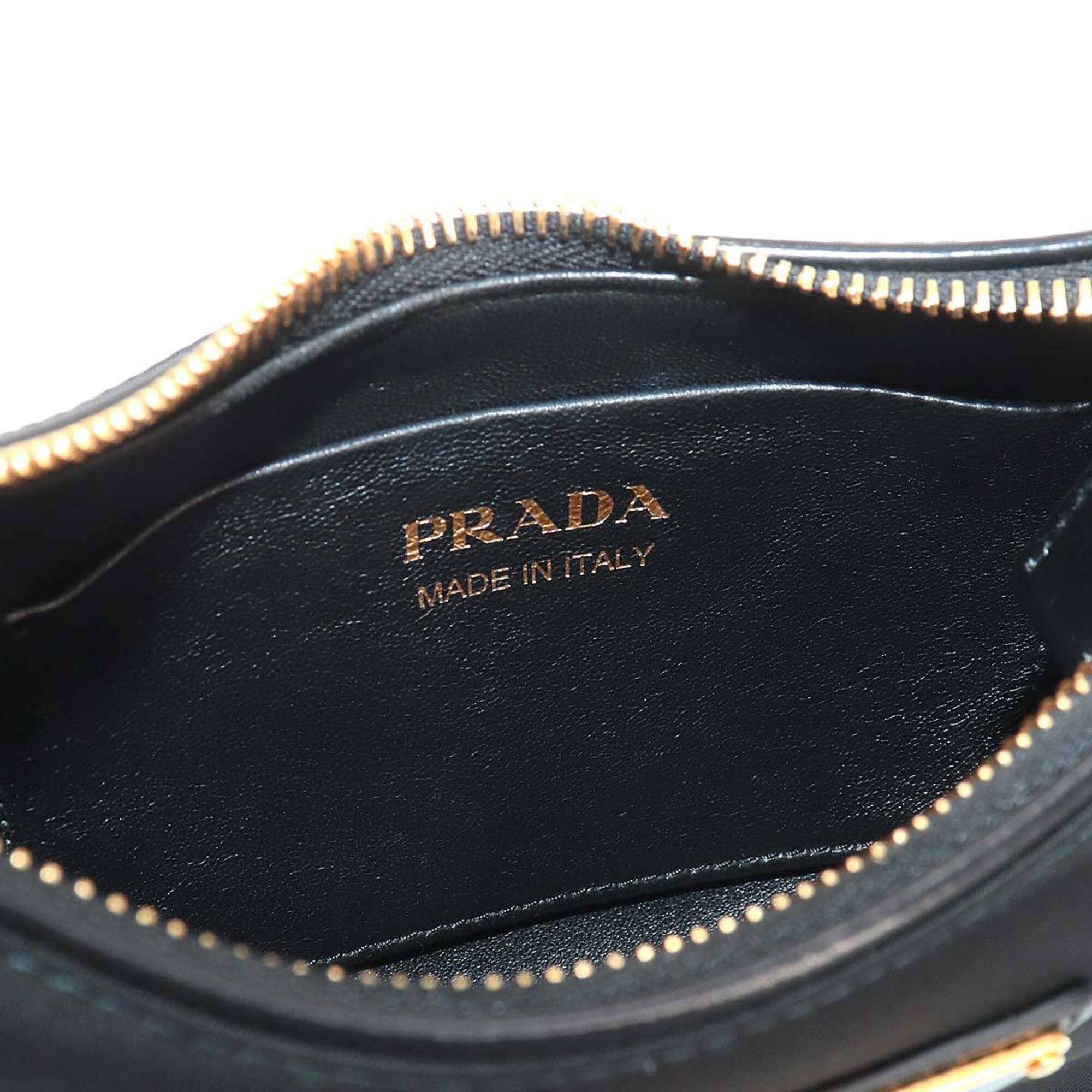 Prada Arque Small 2-way Hand/Shoulder Handbag, Nylon and Leather, Black, 1BC194, Gold Hardware — New - Store Return