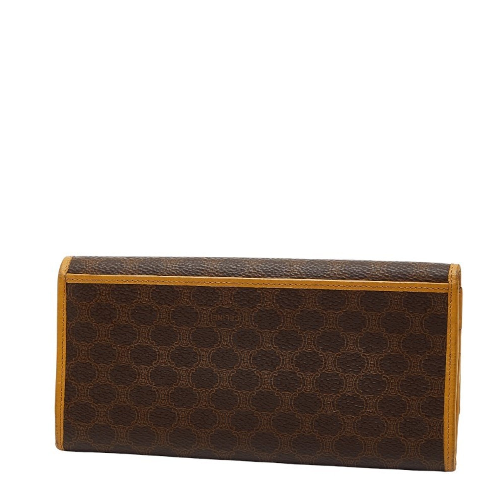 Celine Macadam Long Wallet in Brown and Beige Leather for Women