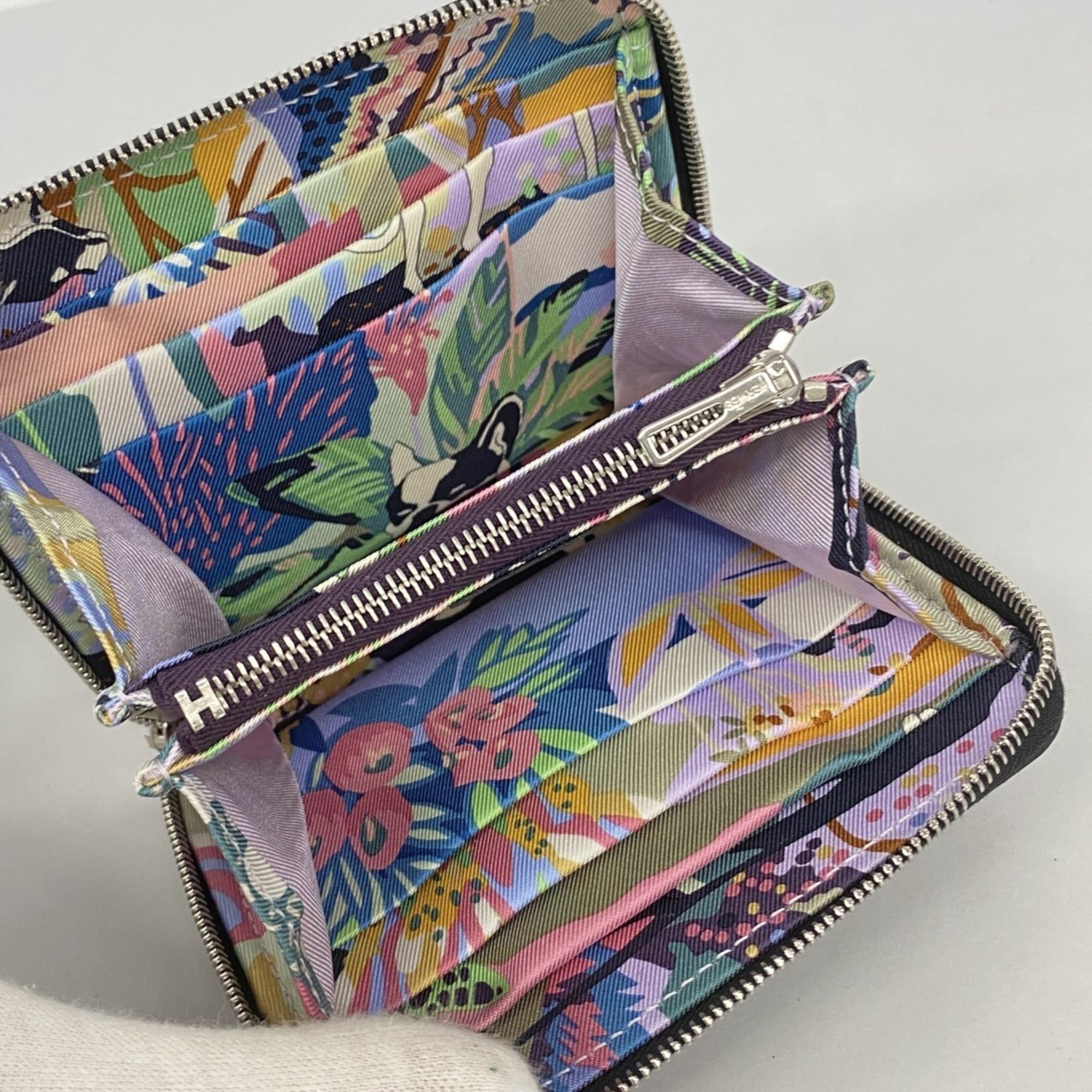 Hermes Hermès Azap Compact Silk In Epsom Wallet/Coin Case, Black, K Stamp, Men's/Women's