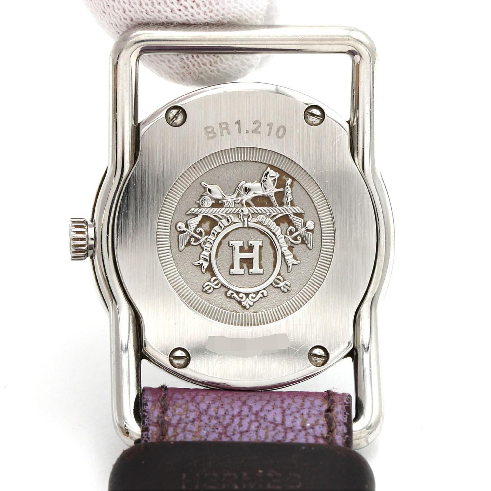 Hermes Barenia Ronde BR1.210 SS Quartz Watch — Good