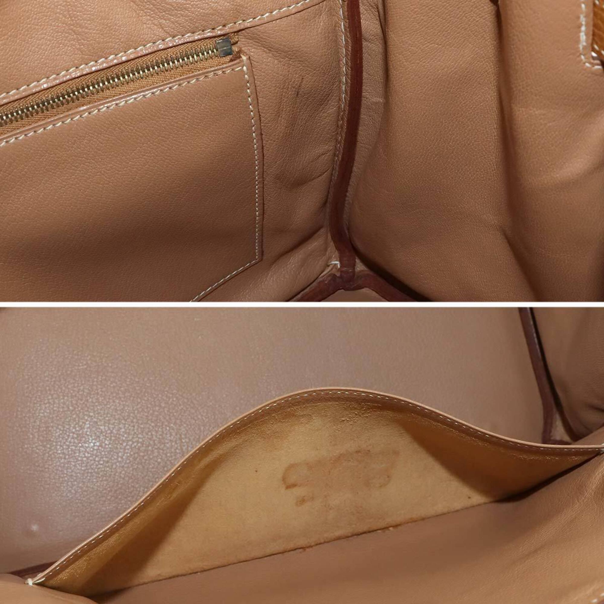 Hermes Birkin 30, Ardennes leather, natural finish, handbag, □B stamp, made in 1998, gold hardware — Like New