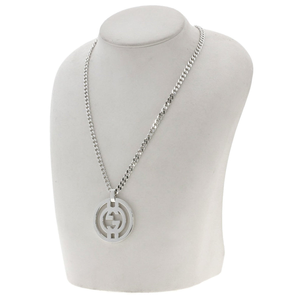 Gucci Interlocking Necklace, Silver, Women's — Like New