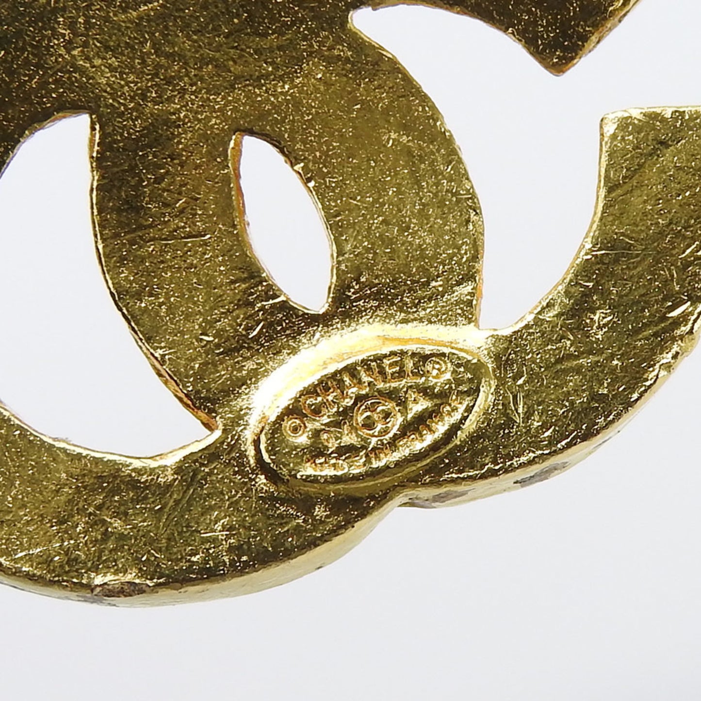 CHANEL Brooch 94A Metal Gold GP Triple Coco Mark Ladies