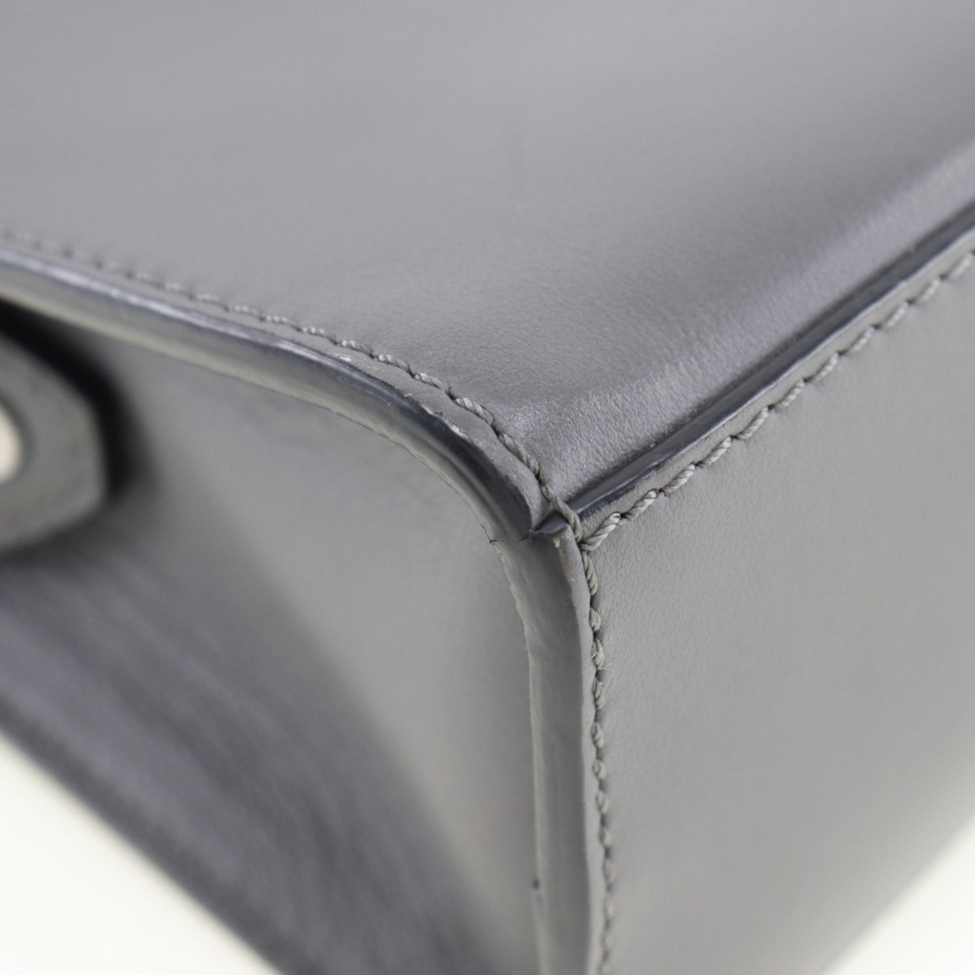 Fendi Mini Messenger 2WAY Shoulder 7M0238O7B Leather Gray Ladies Handbag