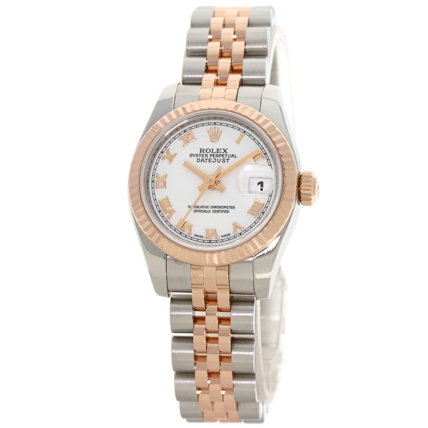 Rolex 179171 Datejust Watch Stainless Steel SSxK18PG Everose Gold Ladies ROLEX