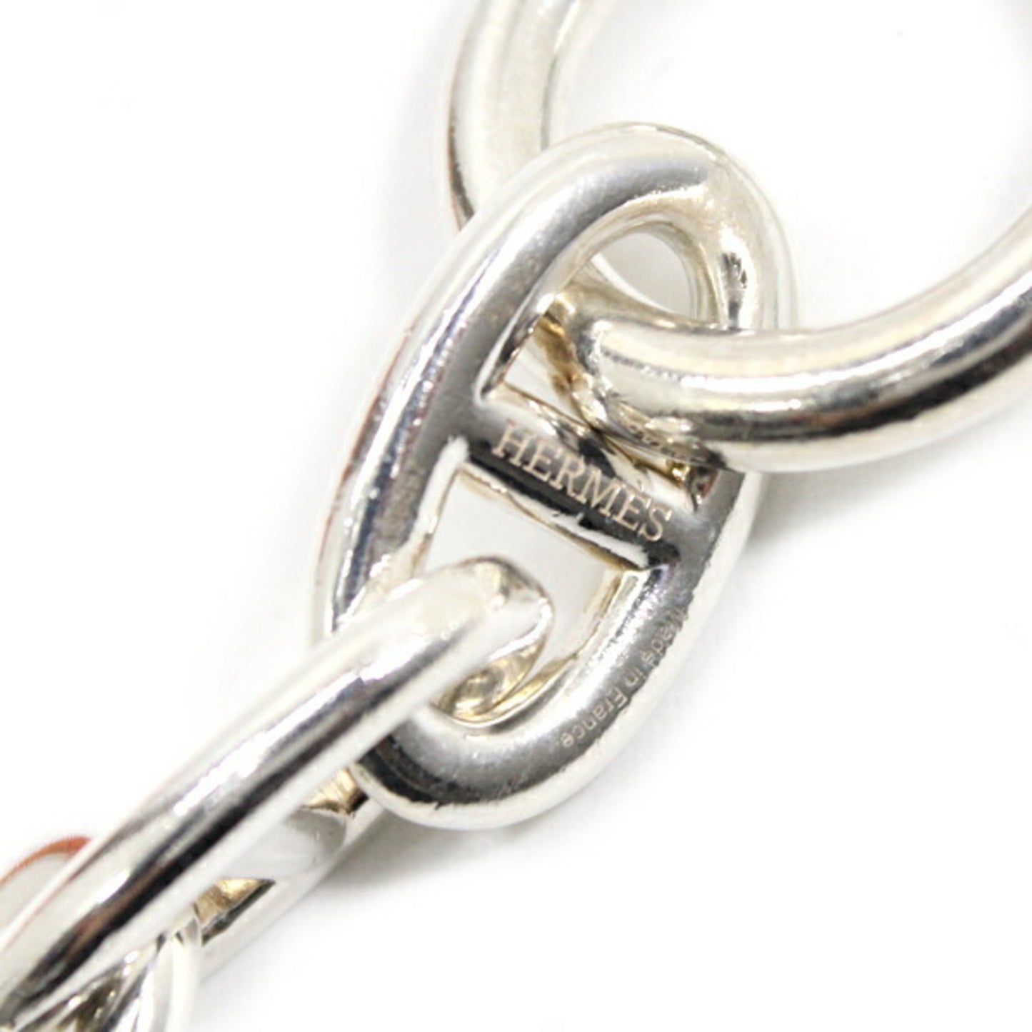 Hermès Chaine d'Ancre TGM Chain Bracelet, 12 Links, Silver 925, SV925, HERMES Silver, Men's/Women's, T5795