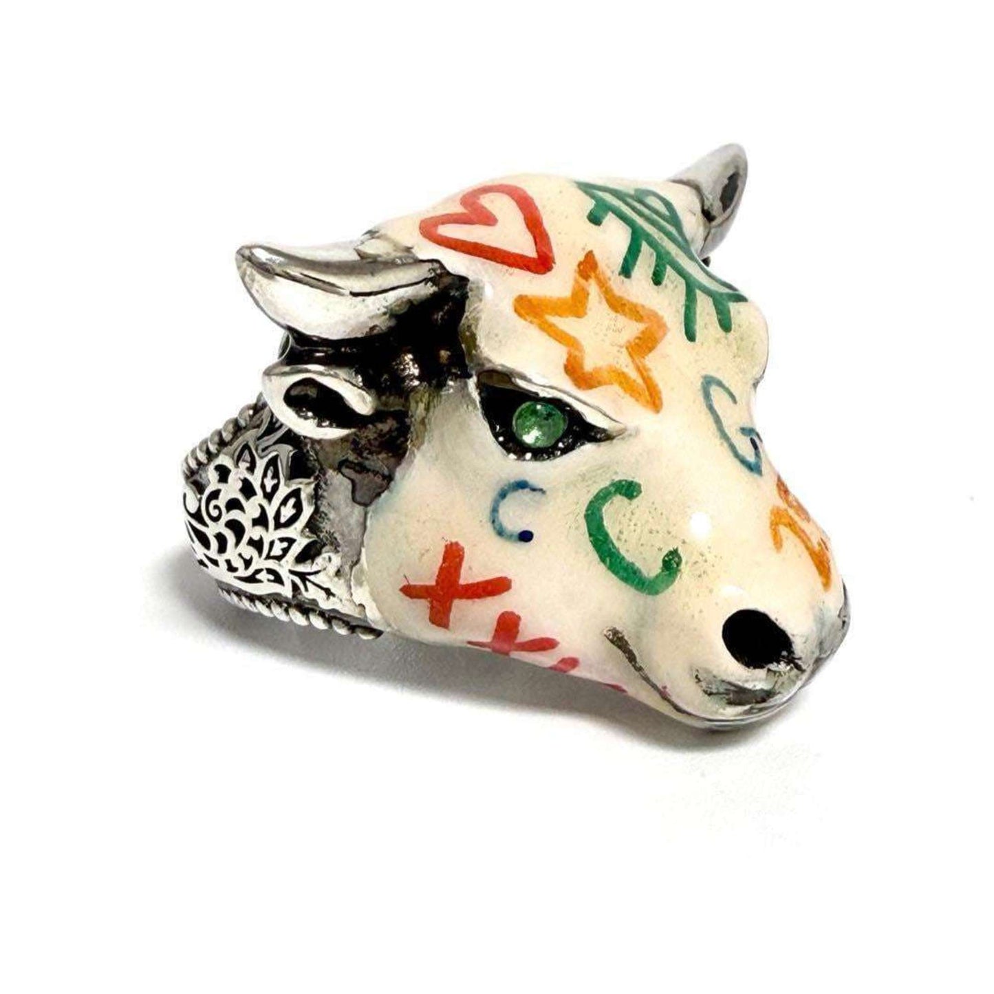 Gucci Men's Anger Forest Bull's Head Ring