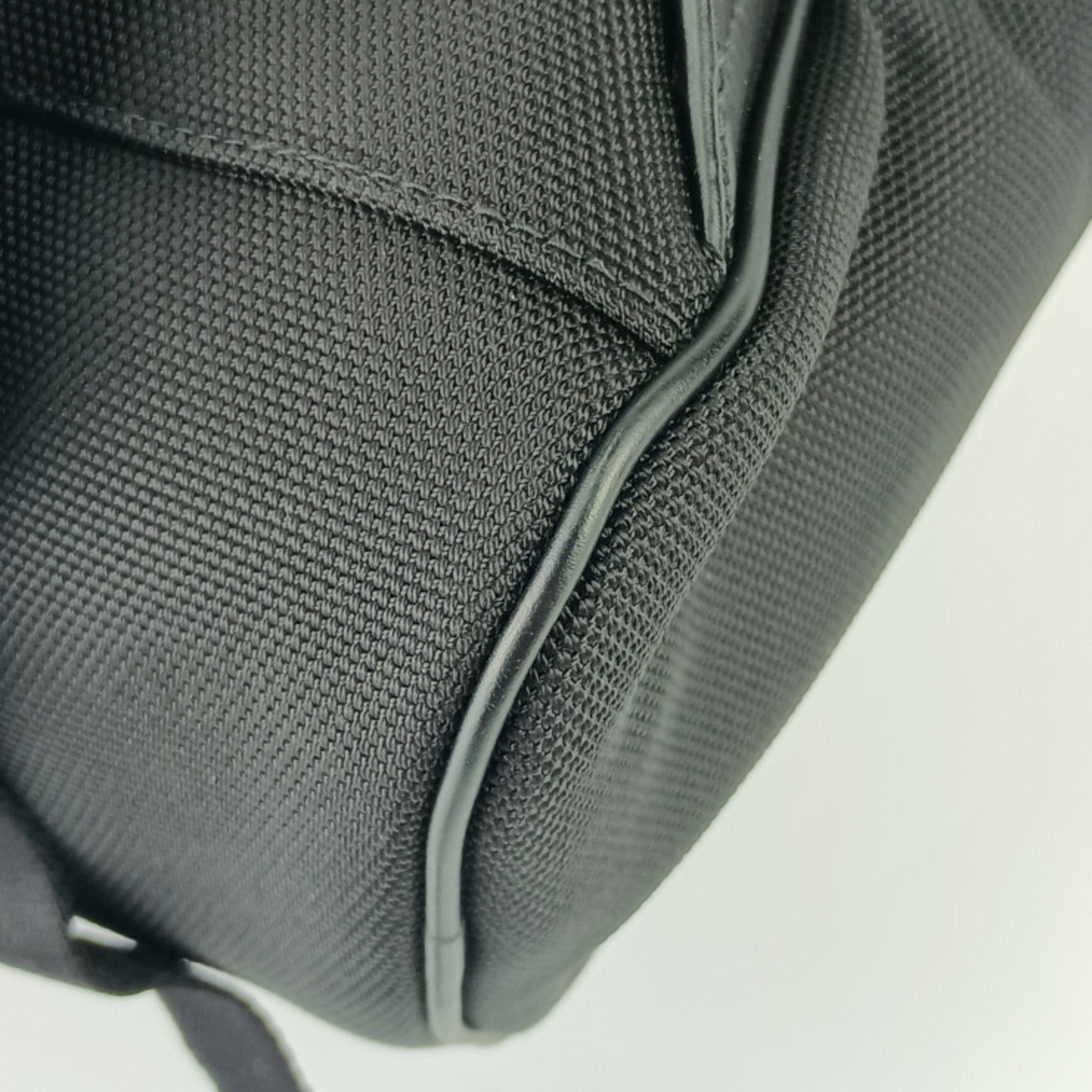 GUCCI Gucci Backpack Sherry Line 630918 Black Canvas Leather Men's Women's Web Stripe — Like New