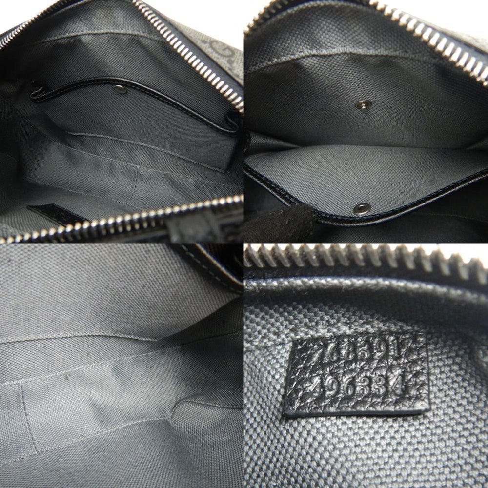 GUCCI Shoulder Bag 768391 GG Supreme Canvas Black 252514 — Like New