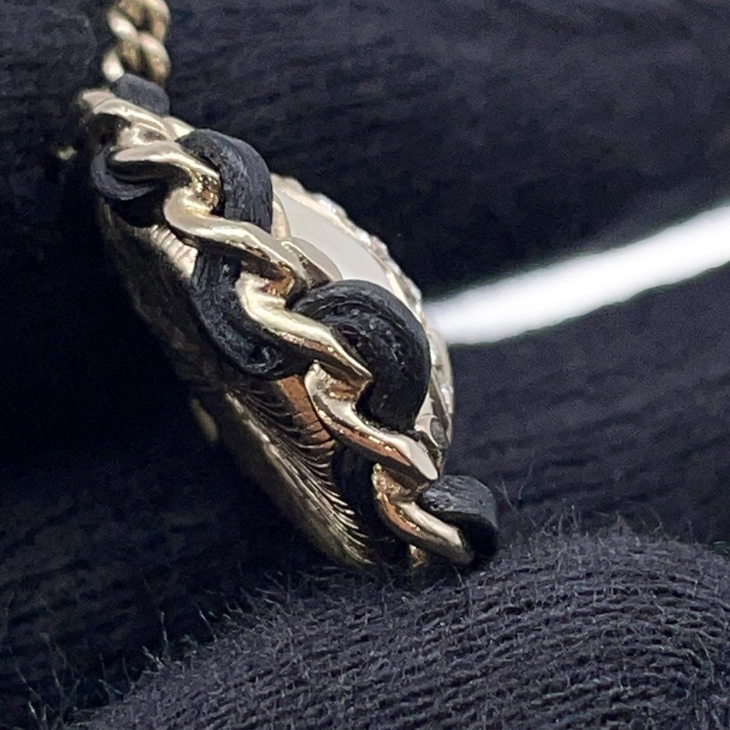 Chanel Coco Mark Necklace with Faux Pearl and Rhinestones, B21 K, CHANEL