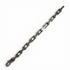 LOUIS VUITTON (Louis Vuitton) 2022 Model M00308 Bracelet Chain Monogram Metal Approx. 22cm Silver L Made in Italy Men's — Like New