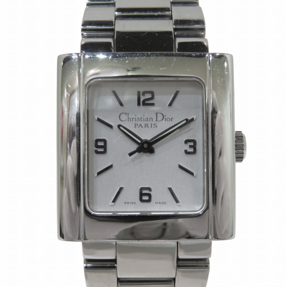 Christian Dior Riva watch, stainless steel, quartz, silver dial, D98-100 — Good