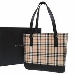 Unused Burberry Nova Check Tote Bag in Beige Nylon Canvas and Leather, 1476BURBERRY — New - Store Return