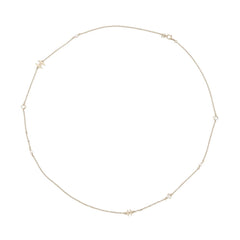 Chanel necklace, Coco Mark, faux pearl, CHANEL long Chanel, NECKLACE — Like New