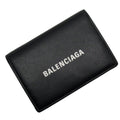 BALENCIAGA Tri-fold Wallet Leather Black Men's Women's t18811g