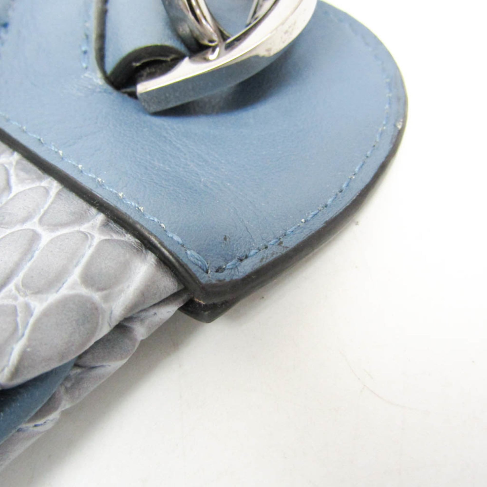 Jimmy Choo Women's Leather Fanny Pack,Sling Bag Blue,Gray